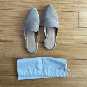 M. Gemi Nude Suede Pointed Toe Slide Mule